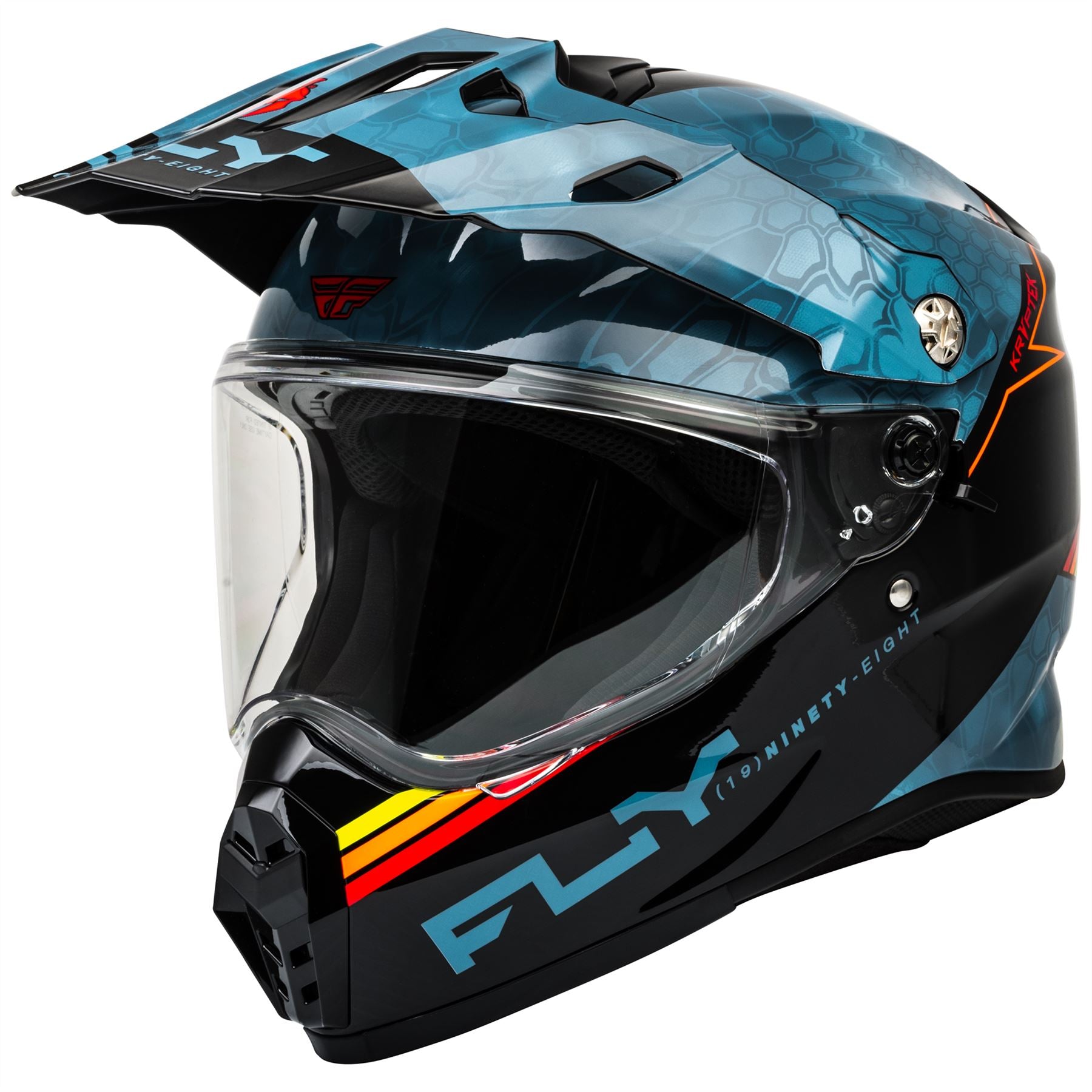 Fly Racing 2025 Trekker Kryptek Conceal Motocross Helmet Slate Black Red